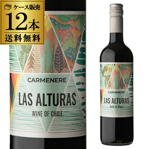 Rakuten - 【10％OFF】【1本あたり600円(税込)】 送料無料 ラス アルトラス カルメネール 750ml 12本入チリ 辛口 赤ワイン ケース 浜運A チリコスパ ワイン