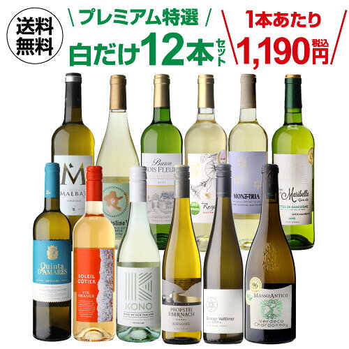 【1,000円クーポンで1本1,107円】 白ワイン プレミアム特選12本 80弾 辛口 セット ワイン セット 12本 ワインセット …