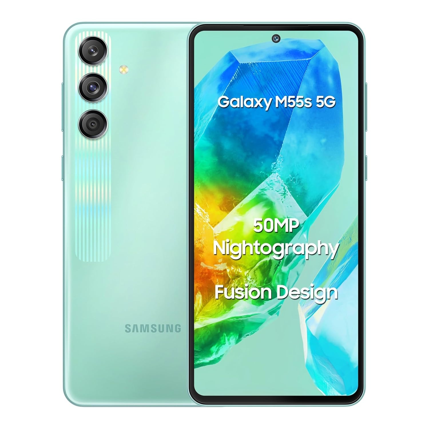 Cellux 海外スマホ・家電販売店のSamsung Galaxy M55s 5G ＜グローバル版＞ 6.7インチFHD+(2400×1080)ディスプレイ【 新品 送料無料 SIMフリースマホ 】｜アングル2