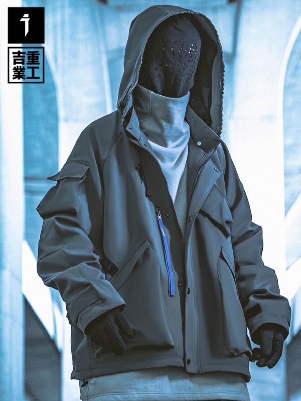 メンズ マウンテンパーカー ジャケット アウター フード付き スタンドカラー ゆったり カジュアル 動きやすい 防風 軽量 ライトアウター アウトドア 通勤 通学 秋冬