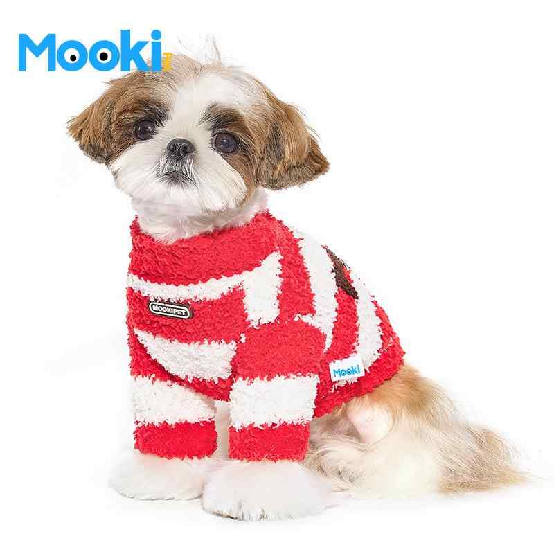 ペット服 犬用 猫用 小型犬 子犬 秋冬 あたたかい 防寒 セーター ニットウェア レッド かわいい 普段使..