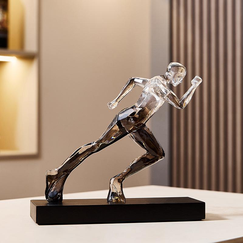 置物 モダンアート ランナー 彫刻像 ダイナミック 高級感 普段使い リビング 玄関 オフィス 書斎 応接..