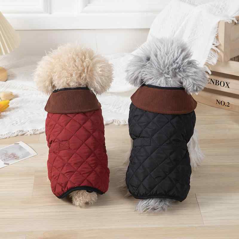 犬服 ドッグウェア 秋冬 小型犬用 イギリス風 厚手 防寒 伸縮性 お散歩用 トイプードル ポメラニアン ..