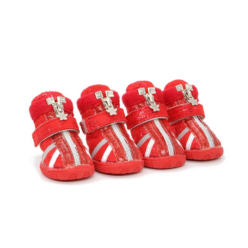 犬用シューズ 小型犬用 テディ プードル 犬 コットン 靴 秋冬 普段使い 散歩 お出かけ 軽量 滑り止め ..