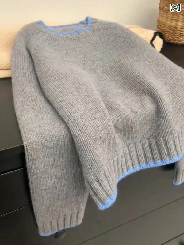 ・カラー: グレー・サイズ: S,M,L,XL,2XL・主素材: ウール 95%以上・着丈: 普通 (50cm超65cm以下)・襟型: ラウンドネック・袖型: ラグランスリーブ・袖丈: ロングスリーブ・厚み: 厚手・加工: ノーアイロン処理・スタイル: 日韓カジュアル・対象性別: 女性・着用方法: プルオーバー