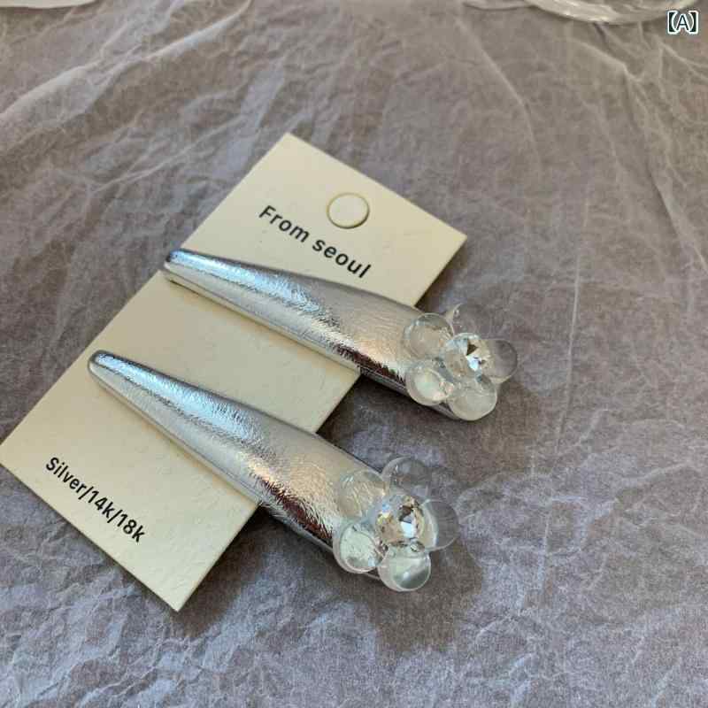 ・素材: 混合素材・スタイル: 水晶花朵BBクリップ・加工: 手作り・タイプ: BBクリップ・色: 白、ピンク・モチーフ: 花・スタイル: 上質感・スタイル分類: ファッショントゥーコム・対象: 女性・モチーフ分類: 植物花卉