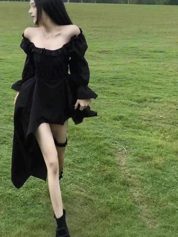 ワンピース レディース 大きいサイズ オフショルダー イブニングドレス パーティー フォーマル アシンメトリー プリーツ デザイン エレガント 高級感