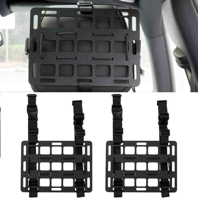 男女兼用 車載 収納パネル ヘッドレスト用 MOLLEシステム タクティカルボード バイク 後部座席対応 サイドパネル カーアクセサリー インテリア 汎用 整理整頓 キャンプ アウトドア ミリタリー 便利 簡単取付 高耐久 ブラック