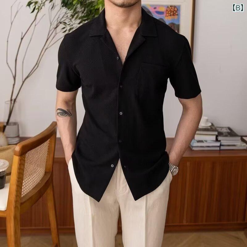 シャツ メンズ 半袖 五分袖 ゆったり 大きい...の紹介画像3