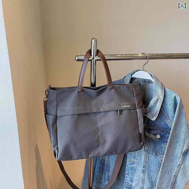 くらしのセロネのレディース トートバッグ ショルダーバッグ ハンドバッグ キャンバス 2WAY 大容量 A4対応 帆布 肩掛け 斜めがけ 手提げ シンプル カジュアル 通勤 通学 オフィス おしゃれ きれいめ 大人 かわいい 軽量 丈夫 高見え｜アングル2
