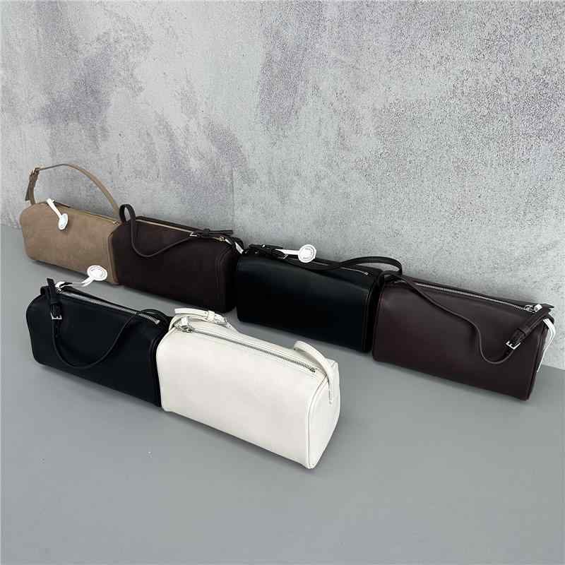 レディース ハンドバッグ ショルダーバッグ 腋下バッグ 小牛革 高級感 ペンケース型 ペンスタンド型 枕..