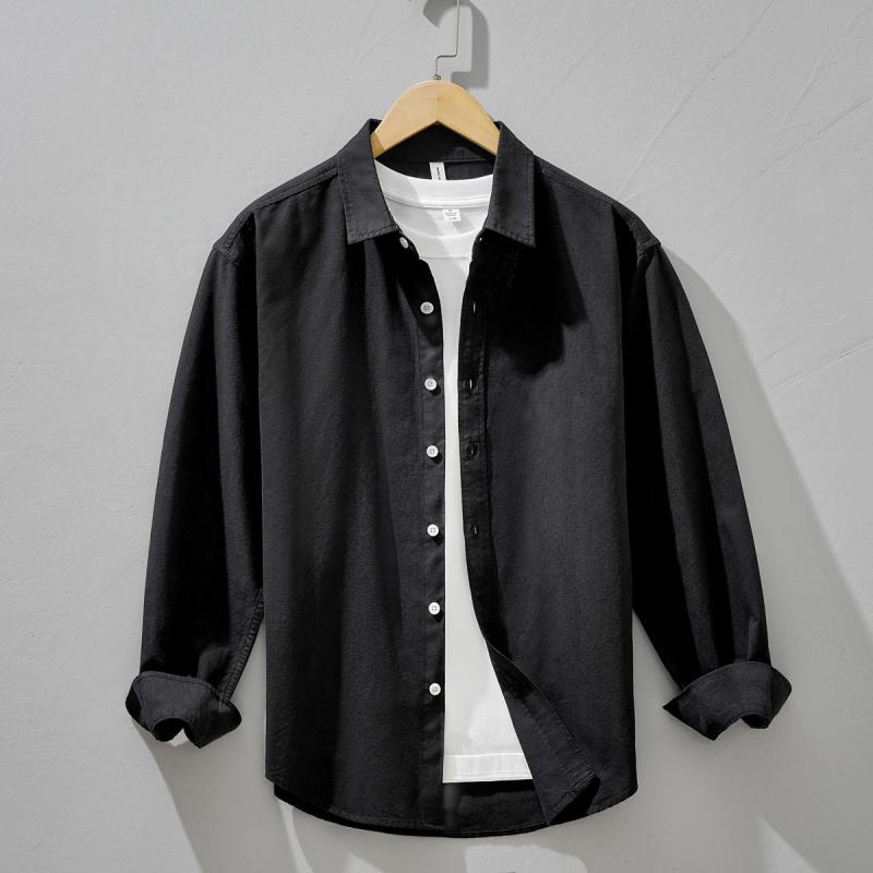 Short Sleeves （Shape Holding） - シャツ メンズ 男性用 トップス 長袖シャツ 無地 シンプルデザイン ベーシックアイテム カジュアル 普段使い 通勤用 オフィススタイル 軽量 伸縮性 快適 着回し 綿素材