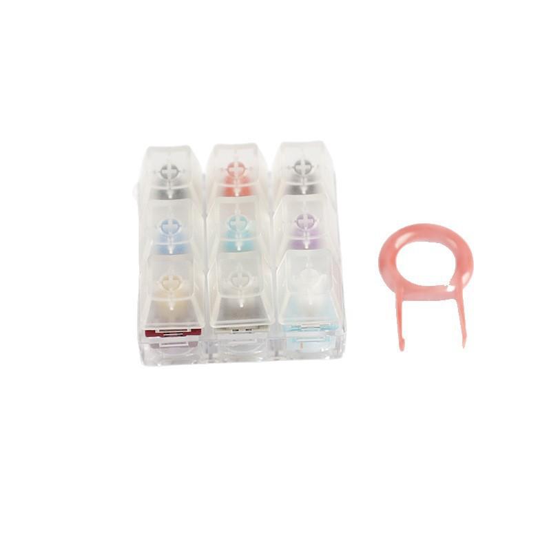 メカニカルキーボード 軸テスター 9軸 キースイッチ 自作キーボード 試し打ち用 組み立て用 防塵 PC素..