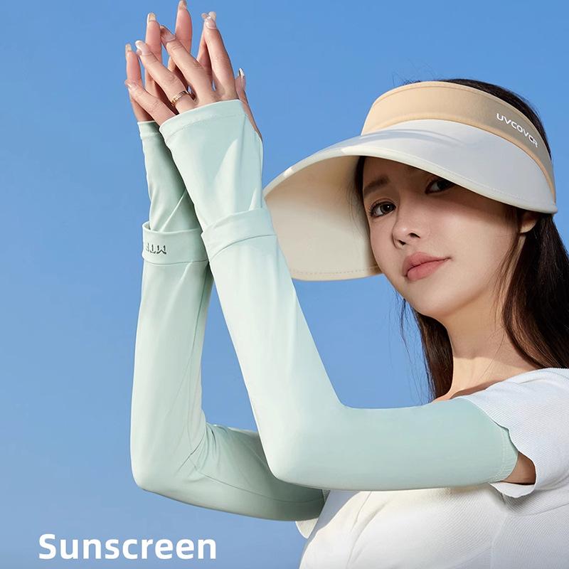 Rakuten - レディース アームカバー 接触冷感 UVカット ロング丈 紫外線対策 冷感素材 伸縮性 通気性 運転 自転車 アウトドア サイクリング 暑さ対策 日焼け防止 夏