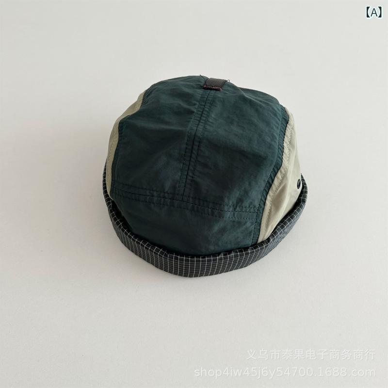 メロンキャップ メンズ レディース ピンク 巻き縁 切り替え コントラストカラー 春夏 薄手 ストリート ..