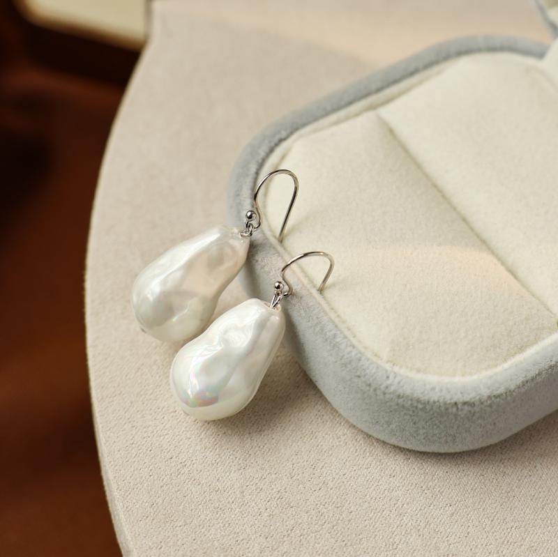 イヤリングピアスバロックパールイヤ...