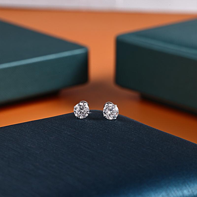 ピアス ピンク系 シンプル ジルコニア 色落ちしない 純銀 スクリュー式 耳洞用 スタッド 寝るときも 普..