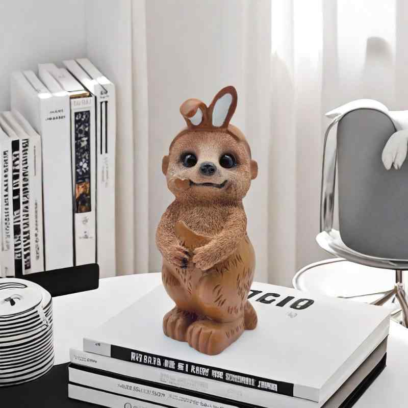 纪念品 - 置物 オブジェ ミーアキャット インテリア 玄関 リビング 卓上 デスク かわいい 動物 癒やし 雑貨 ユニーク 創造的 工芸品 飾り 装飾品 本棚 贈り物 ギフト プレゼント 室内 飾り物 お洒落