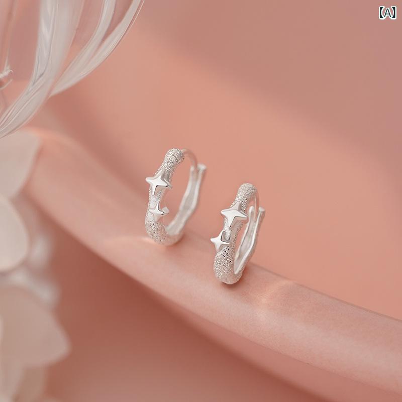 ピアス レディース 四芒星 スタッド シルバー シンプル デザイン イヤースタッド 女性用 耳飾 普段使い 高級感