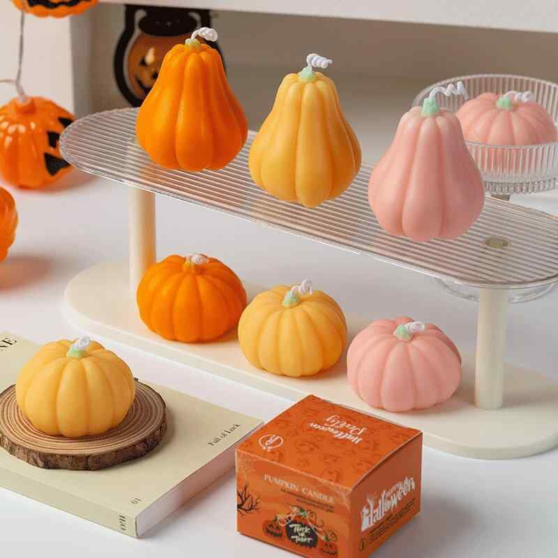 アロマキャンドル ハロウィン かぼちゃ リアル 立体 フルーツ型 香り付き オブジェ 高見え ギフト インテリア 雑貨 飾り おしゃれ かわいい パーティー デコレーション イベント 秋 演出 癒しグッズ