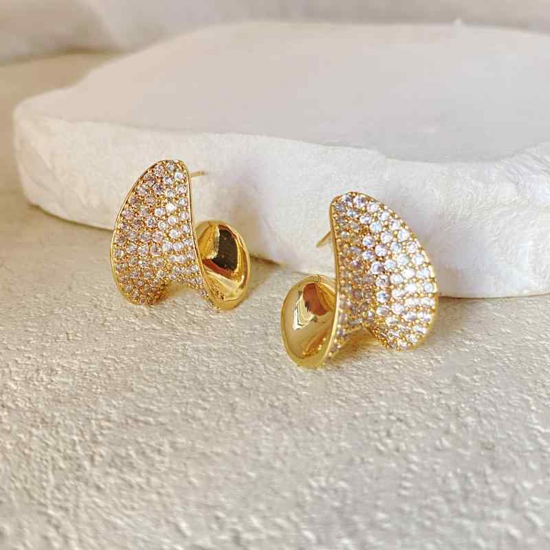 イヤリング レディース ハート ピンク ジルコニア フルセット 耳飾り ピアス かわいい 普段使い 高級感