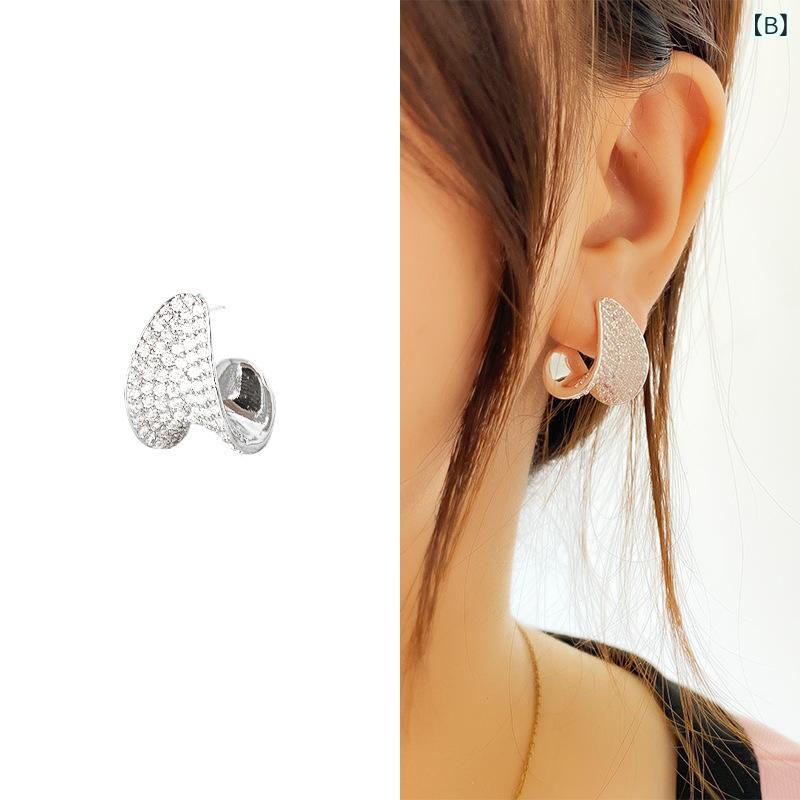 イヤリング レディース ハート ピンク ジルコニア フルセット 耳飾り ピアス かわいい 普段使い 高級感