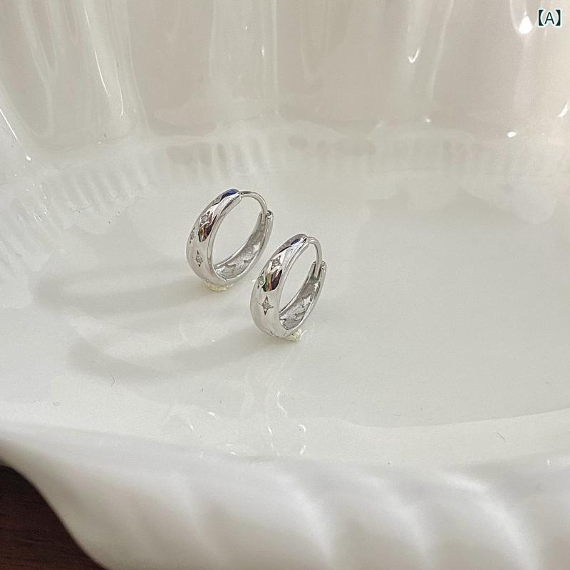 イヤリング レディース ピンク ジルコニア 星型 イヤーカフ シンプル 通勤用 耳飾り 軽量 伸縮性