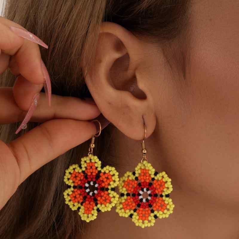レディース ピアス イヤリング ブレスレット ハンドメイド 手編み フラワー 花モチ...
