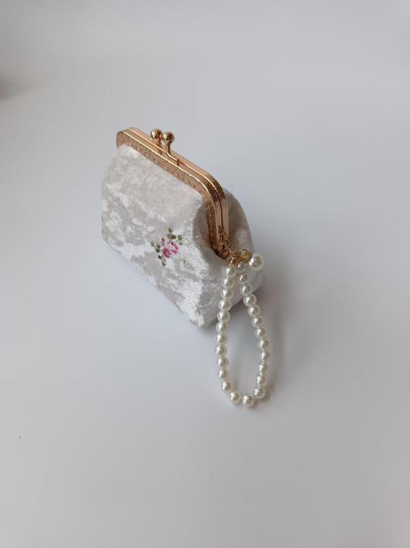 小銭入れ レディース ピンク 刺繍 花柄 中国風 古風 漢服 チャイナドレス 普段使い