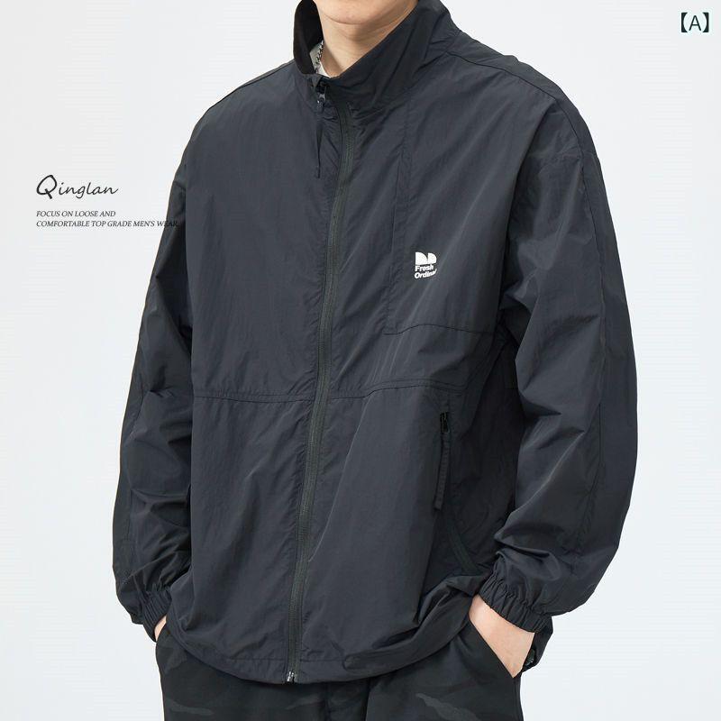 ジャケット メンズ 秋冬 防風 ブラック ワーク カジュアル 薄手 アウトドア 上着