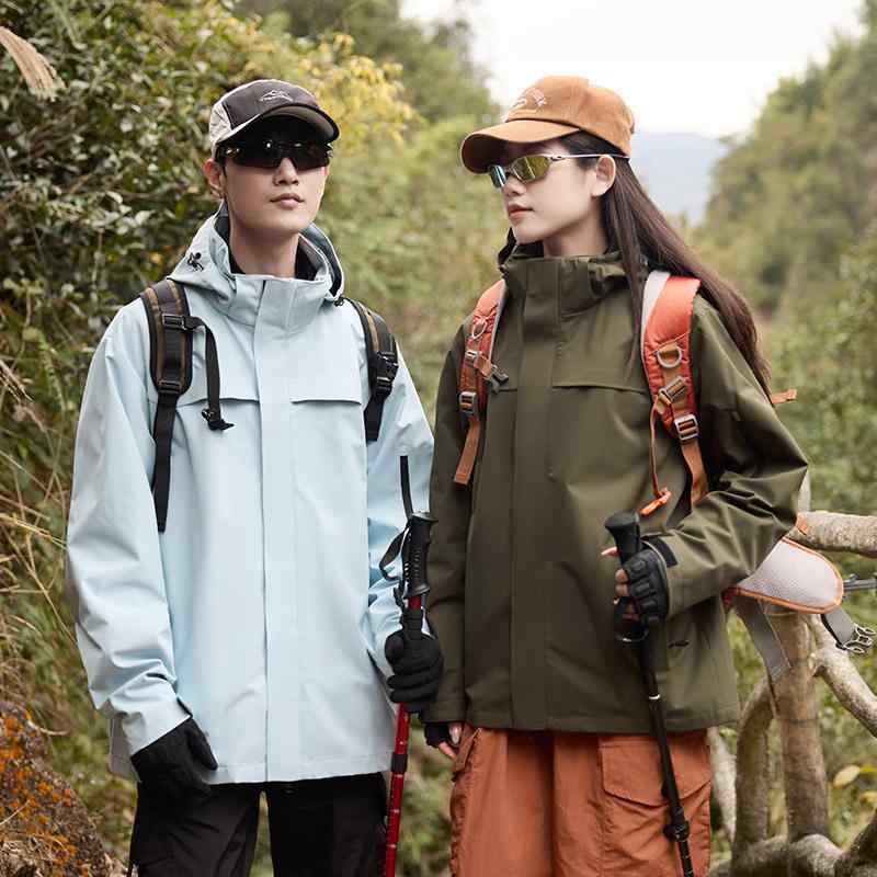 登山ジャケット カップル用 防水 アウトドア ハイキングウェア 軽量 吸湿速乾