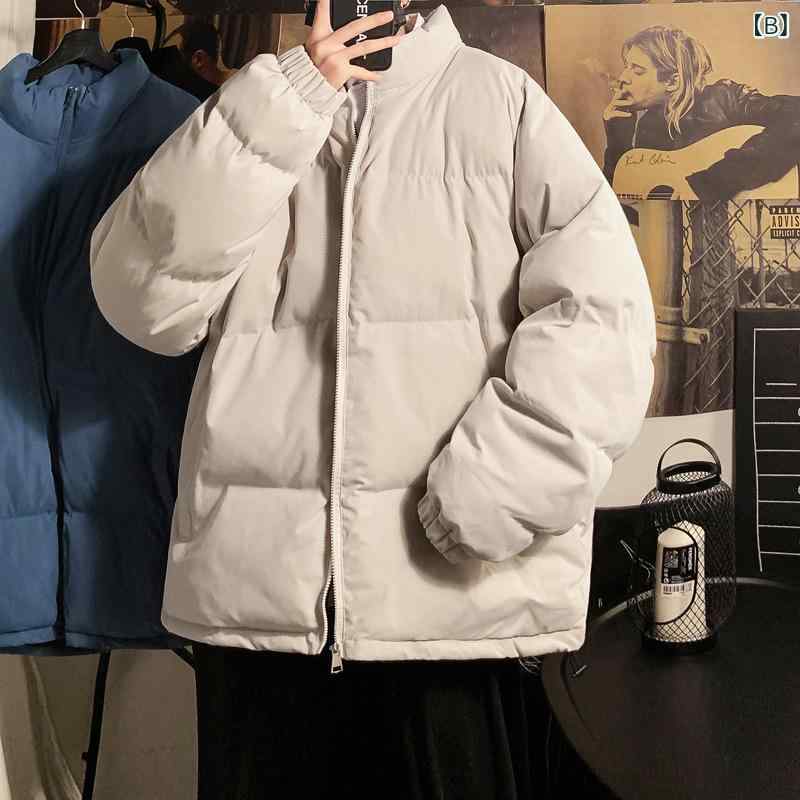 ジャケット メンズ 秋冬 フード付き 防風 保暖 コットン ワーク アウター ブラック アイボリー ピンク 通勤用 アウトドア 軽量 綿