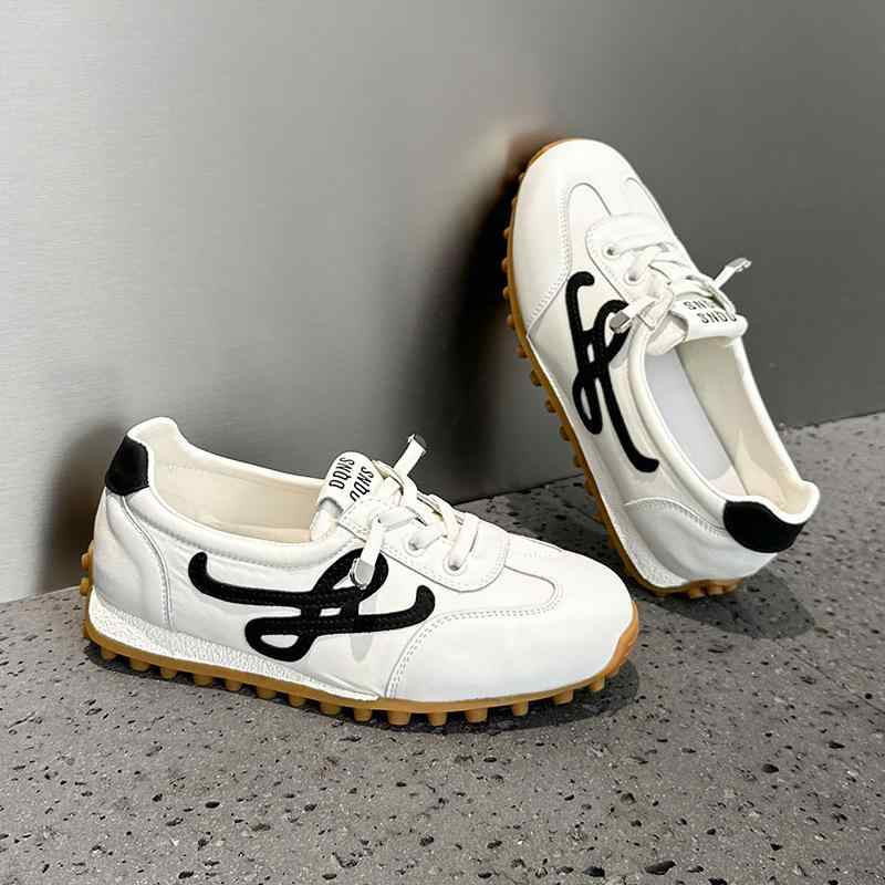 スニーカー レディース 春夏 平底 無地 トレーニングシューズ 学生用 カジュアル 普段使い