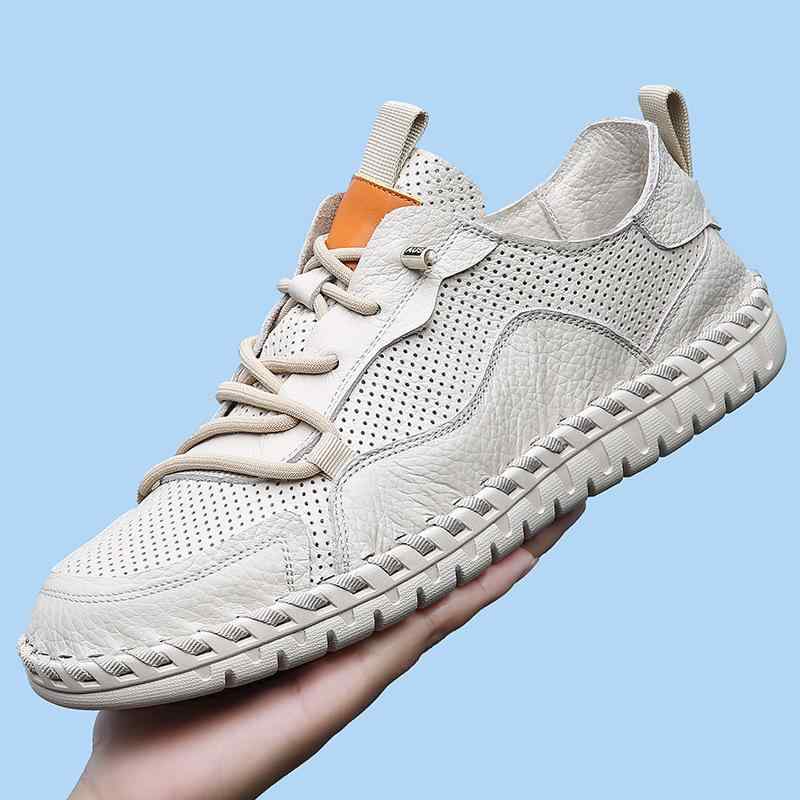 革靴 メンズ 牛革 通気性 吸汗 柔らかい底 手縫い カジュアルシューズ 普段使い 吸湿速乾