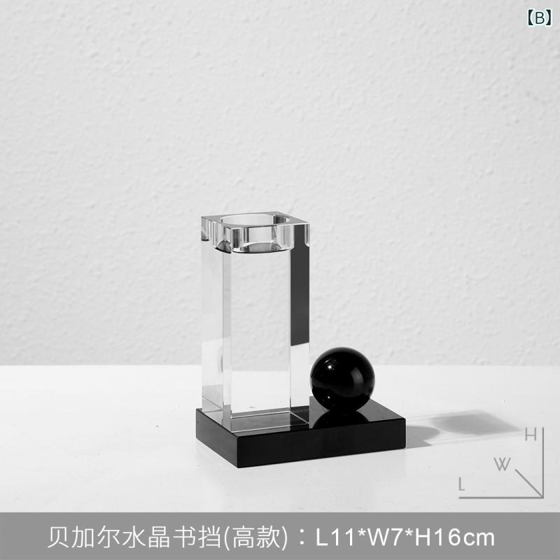 ブックエンド 置物 インテリア クリスタル モダン ラグジュアリー イタリアン 高級...