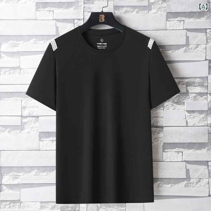 メンズ Tシャツ 半袖 接触冷感 速乾 ナイロン 薄手 ゆったり 大きいサイズ スポーツ カジュアル 動きやすい 普段使い トップス 夏用