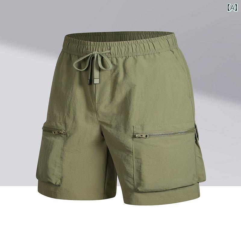 くらしのセロネのメンズ ハーフパンツ ショートパンツ カーゴパンツ ゆったり 五分丈 マルチポケット ヴィンテージ風 カジュアル ビーチパンツ サーフパンツ 動きやすい 楽ちん 着回し 普段使い 夏｜アングル2