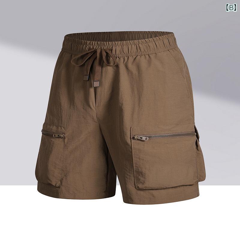 くらしのセロネのメンズ ハーフパンツ ショートパンツ カーゴパンツ ゆったり 五分丈 マルチポケット ヴィンテージ風 カジュアル ビーチパンツ サーフパンツ 動きやすい 楽ちん 着回し 普段使い 夏｜アングル3