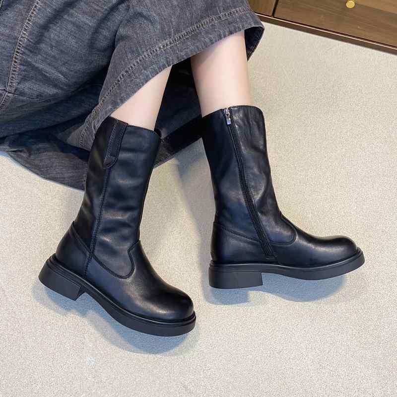 ブーツ レディース 女性用 ピンク系 中筒 サイドジッパー 本革 牛革 ソフトソール 秋冬 暖か内張り 普段使い 軽量 伸縮性