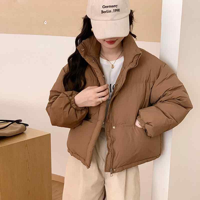 ダウンジャケット レディース 短丈 スタンドカラー 小柄向け カジュアル アウター ピンク ブラック グ..