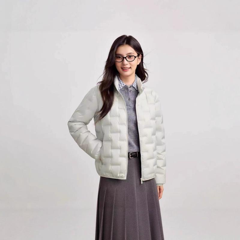 ダウンジャケット レディース ピンク系 ショート丈 スタンドカラー シームレス加工 軽量 アウトドア 秋冬 保温 白鴨ダウン