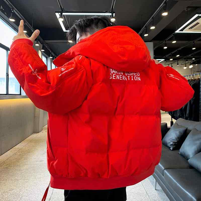 ダウンジャケット メンズ ビッグサイズ 短丈 フード付き トレンド ゆったり 秋冬 防寒 加厚 暖か ...