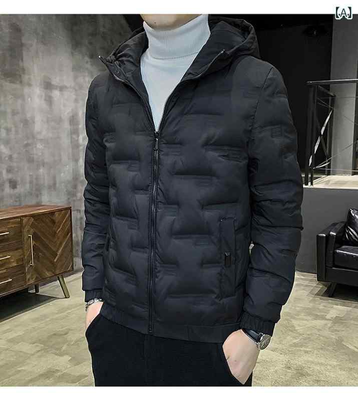 秋冬 メンズ ダウンジャケット 韓国風 フード付き ルーズ カジュアル ホワイト 80ダウン 暖か アウター 軽量 保湿 ストリート ヤング トレンド 日常使い