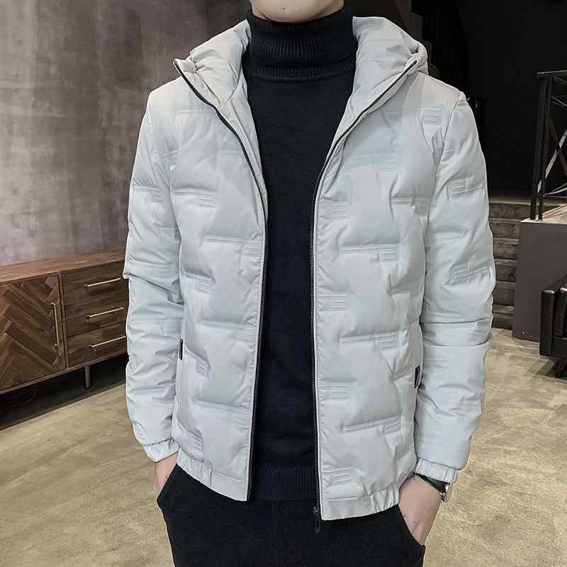 秋冬 メンズ フード付き ダウンジャケット ゆったり 暖か 防寒 単色 アウター 軽量 吸湿速乾 再生繊維 ブラック ピンク系