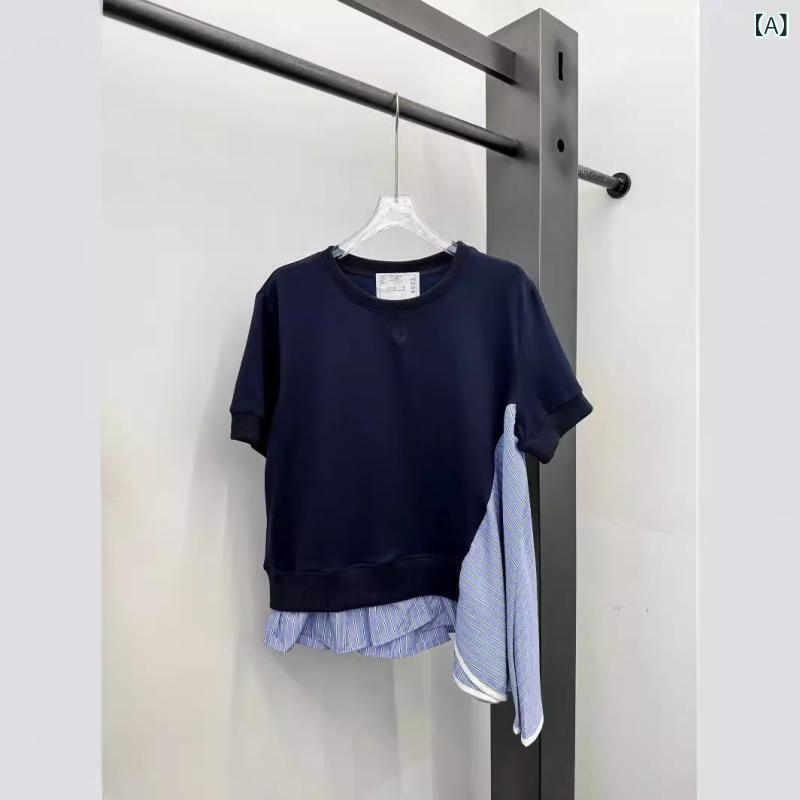 Tシャツ トップス 半袖 切り替え プリーツ ...の紹介画像2