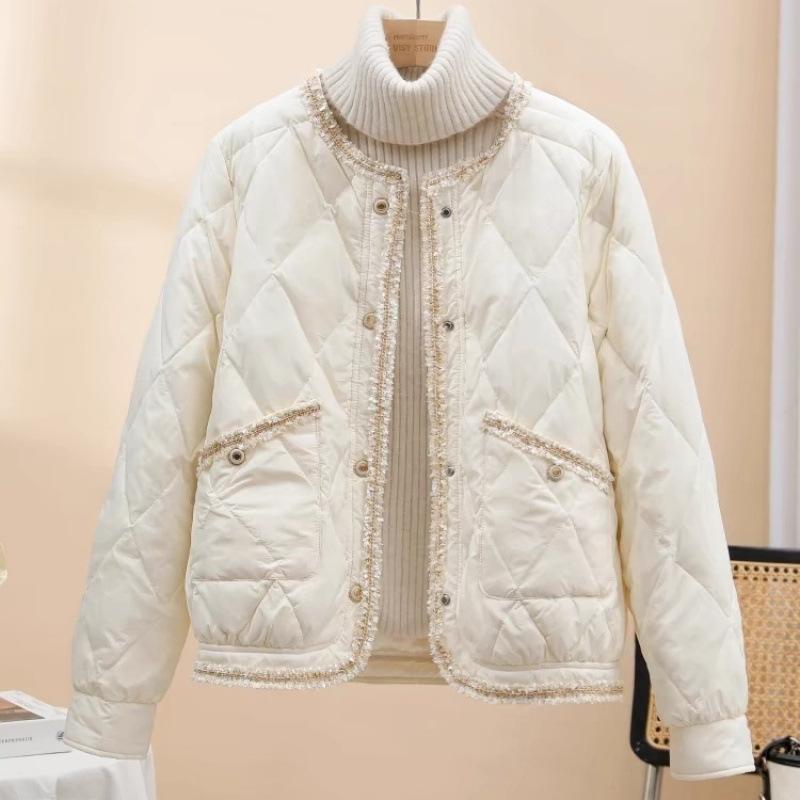 ダウンジャケット レディース ショート丈 韓国風 秋冬 ゆったり 軽量 薄手 白鴨ダウン 暖か 防寒 通勤 街着 デイリー コート 軽やか スタイリッシュ エレガント 快適