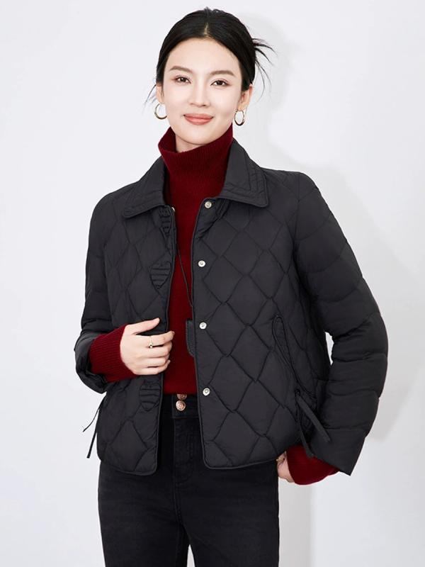 秋冬 レディース ダウンジャケット ショート丈 軽量 スタンドカラー ハート型ボタン カジュアル ファッ..