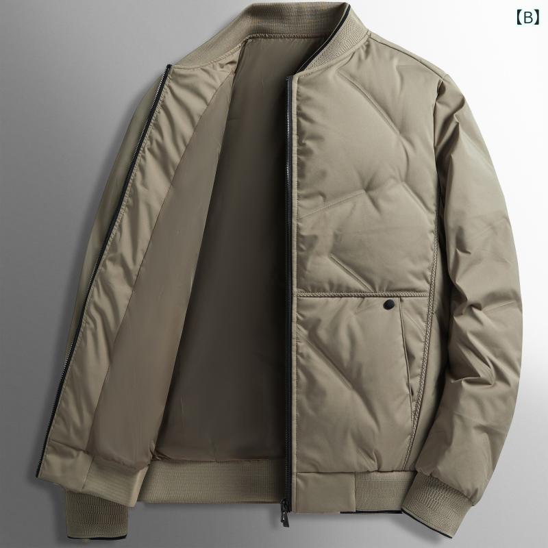 メンズ ダウンジャケット 秋冬 ビジネス ショート丈 防寒 保温 高級感 スタイリッシュ カジュアル 軽量 通勤 外出 日常使い 暖か素材 ファッションアイテム