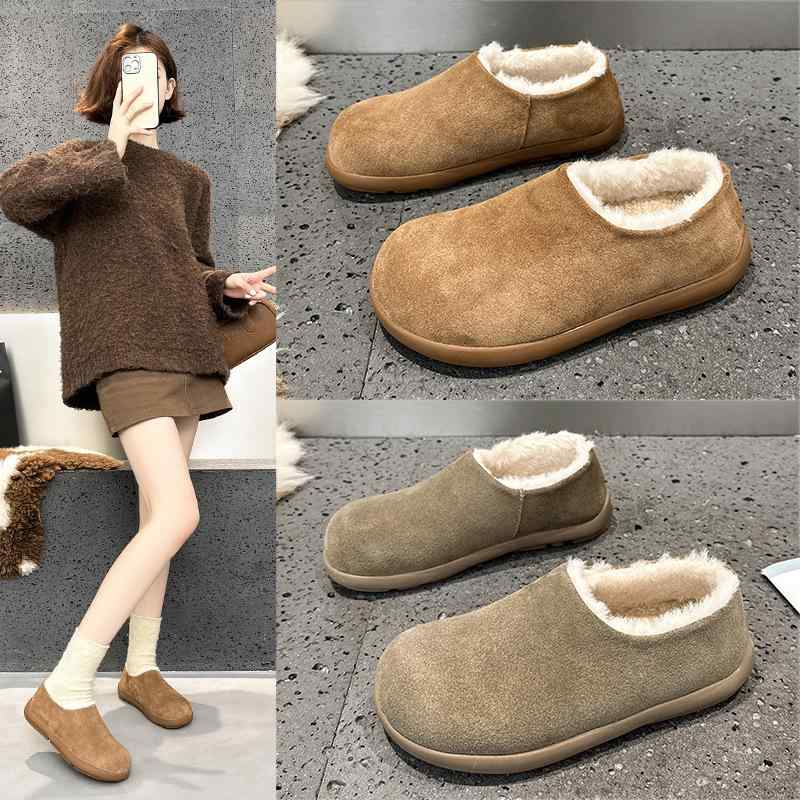ブーツ レディース 秋冬 暖か 保温 厚底 カジュアル ファー 毛足 スリッポン イージーシューズ 日常使い コーデしやすい 軽量 吸湿速乾