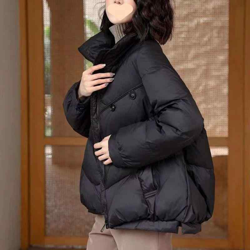 ダウンジャケット レディース ショート丈 ゆったり 秋冬 小柄対応 ホワイトダウン 保温 アウター 切り替え 軽量 吸湿速乾 通勤 通学 日常使い 再生繊維 ブラック グレー ピンク系